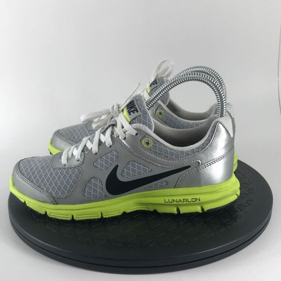 Nike Lunar Forever GS Silver/Green Running Shoes 488271-004 Women’s Size 5 - Picture 8 of 12
